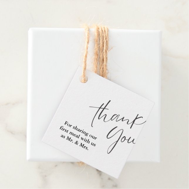 Moderne Monogram Wedding Danke Brautparty Geschenkanhänger (Beispiel)