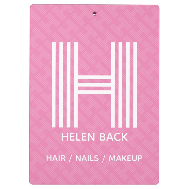 Moderne Monogram-Zwischenablage Klemmbrett (Rückseite)