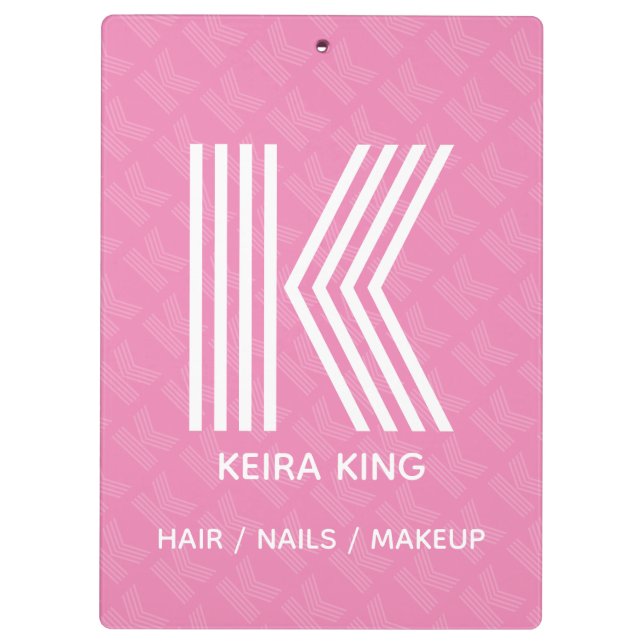 Moderne Monogram-Zwischenablage Klemmbrett (Rückseite)