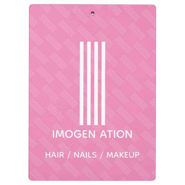 Moderne Monogram-Zwischenablage Klemmbrett (Rückseite)