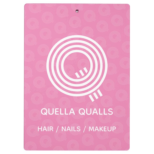 Moderne Monogram-Zwischenablage Klemmbrett (Rückseite)