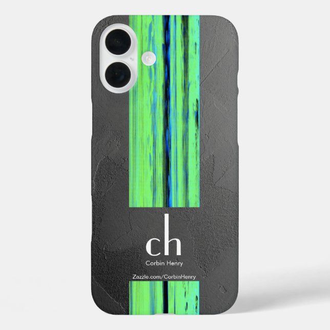Moderne Monogramm-Abstrakt-Textur-iPhone-Hülle Case-Mate iPhone Hülle (Rückseite)