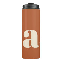 Moderne Monogramm-Anfangsbuchstabe in Rost und Cre