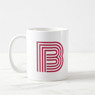 Moderne monogramm Anfangsbuchstabe stilvoll Kaffeetasse