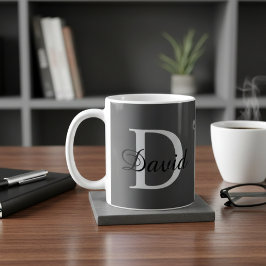 Moderne Monogramm-Anfangsbuchstabe- und Namens-Tas Kaffeetasse