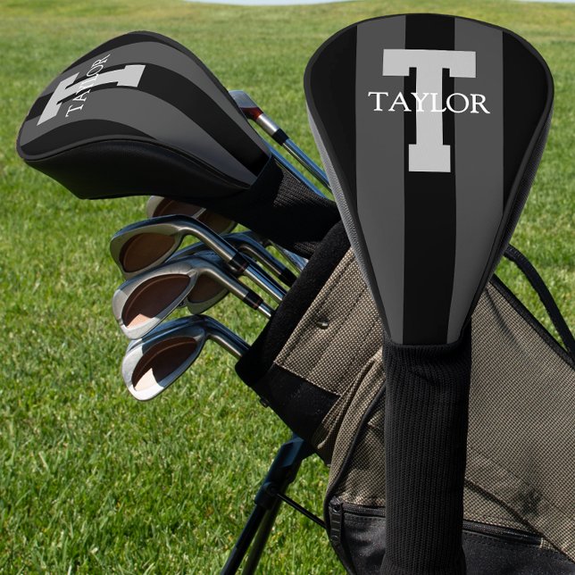 Moderne Monogramm-Anpassung Grau Golf Headcover (Von Creator hochgeladen)