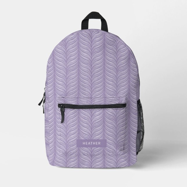 Moderne Monogramm  Bedruckter Rucksack (Vorderseite)