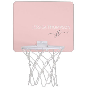 Moderne Monogramm-Bezeichnung Girl Mini Basketball Netz