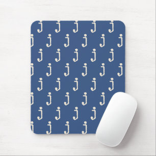 Moderne Monogramm-Buchstaben-Schreibmaschinentypog Mousepad