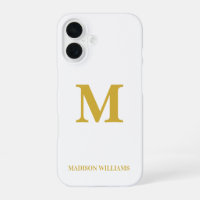 Moderne Monogramm Chic Weißgold Stilvoll Minimalis