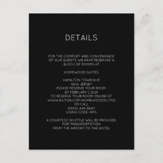 Moderne Monogramm-Details Karte