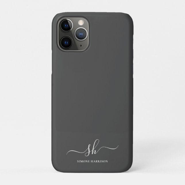 Moderne Monogramm Elegante Kalligraphie Personalis Case-Mate iPhone Hülle (Rückseite)