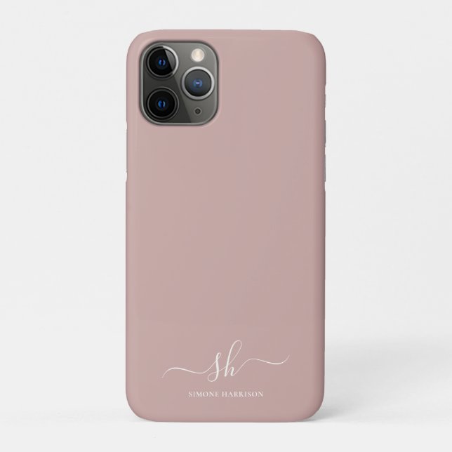 Moderne Monogramm Elegante Kalligraphie Personalis Case-Mate iPhone Hülle (Rückseite)