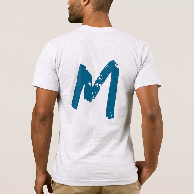 Moderne Monogramm erste Ersetzung Ihre T-Shirt (Rückseite)