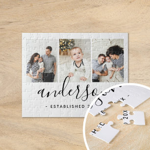 Moderne Monogramm-Familie 3 Puzzle