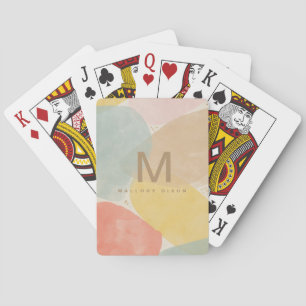 Moderne Monogramm Farbige Abstrakt Spielkarten