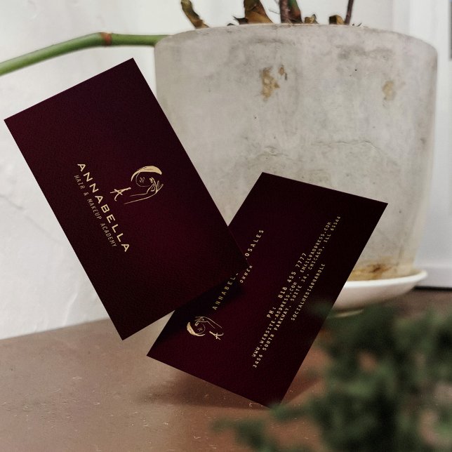 Moderne Monogramm Female Line Art Visitenkarte (Von Creator hochgeladen)