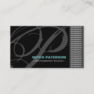 Moderne Monogramm-Fotografen-Visitenkarten Visitenkarte