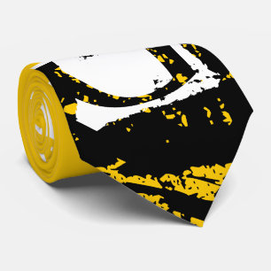Moderne monogramm-gelbe Krawatte