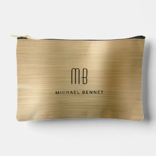 Moderne Monogramm Gold Zubehörtasche