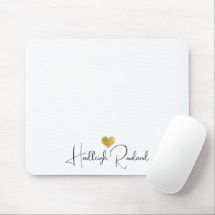 Moderne monogramm Handgeschriebene Schrift Name Mousepad