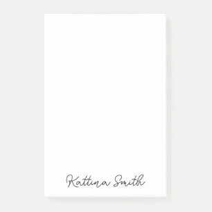 Moderne Monogramm-Handschrift-Design Post-it Klebezettel