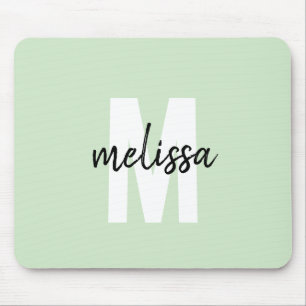 Moderne Monogramm-Handschrift-Pinselname Mousepad