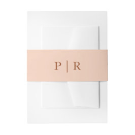 Moderne Monogramm-Hochzeit Elegantes Salbeigrün Einladungsbanderole