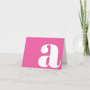 Moderne Monogramm-Initiale in Farbintensivem Rosa