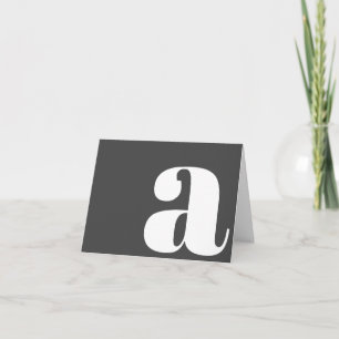 Moderne Monogramm-Initiale Klassisch Schwarz Weiß