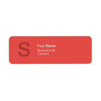 MODERNE MONOGRAMM INITIALE ROT