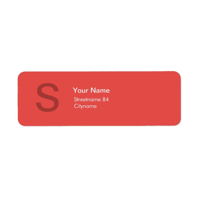 MODERNE MONOGRAMM INITIALE ROT (Vorne)