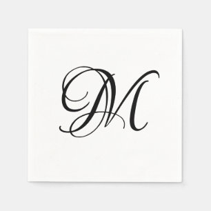 Moderne Monogramm-Initiale Serviette