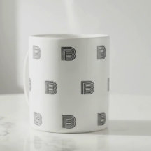 Moderne Monogramm-Initialen-Muster Minimal