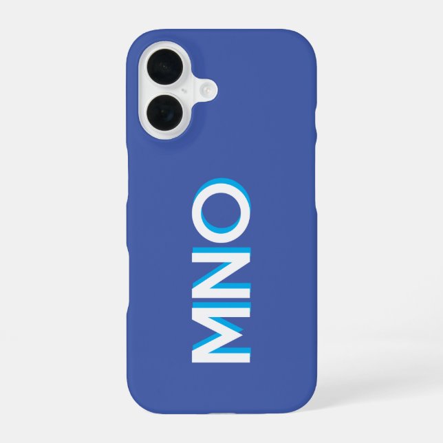 Moderne Monogramm-Initialen personalisiert iPhone 16 Hülle (Rückseite)