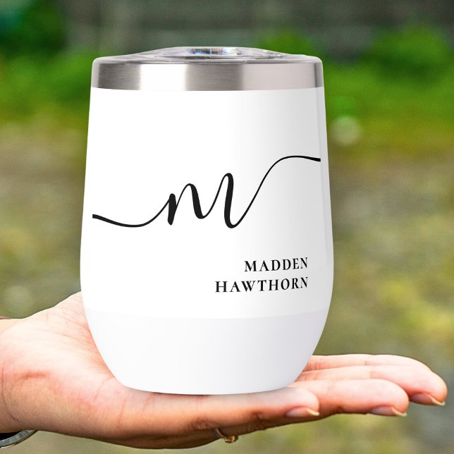 Moderne Monogramm Kalligrafie Schwarz-weiß Bridesm (Von Creator hochgeladen)