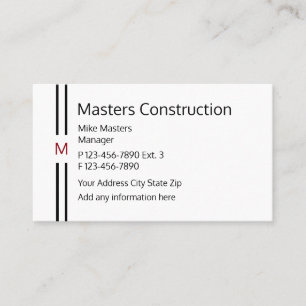 Moderne Monogramm-Konstruktion Visitenkarte