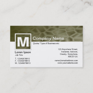 Moderne Monogramm - Manna Visitenkarte