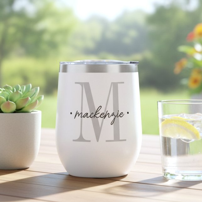 Moderne Monogramm-Minimalistik in Schwarz-Weiß (Von Creator hochgeladen)