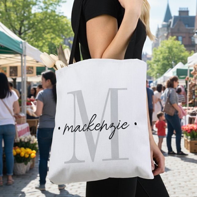 Moderne Monogramm-Minimalistik Schwarz Weiß (Von Creator hochgeladen)
