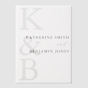 Moderne Monogramm-Minimalistisch-Overlay-Hochzeit