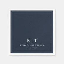 Moderne Monogramm-Minimalistische Hochzeit