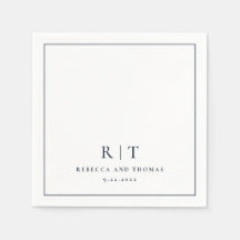 Moderne Monogramm-Minimalistische Hochzeit