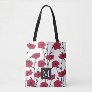 Moderne Monogramm-Mohnmuster