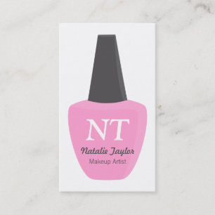 Moderne Monogramm-Nagellack-Make-up-Artist-Branche Visitenkarte