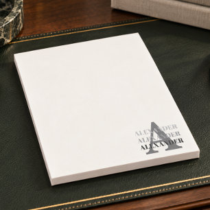 Moderne Monogramm-Name Notizblock