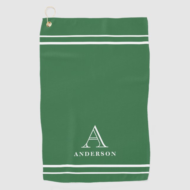 Moderne Monogramm-Name, Personalisiertes Golftuch- Golfhandtuch (Vorderseite)