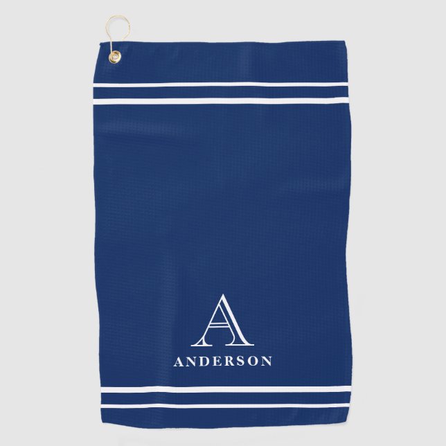 Moderne Monogramm-Name, Personalisiertes Golftuch- Golfhandtuch (Vorderseite)