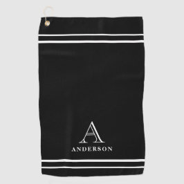 Moderne Monogramm-Name, Personalisiertes Golftuch- Golfhandtuch