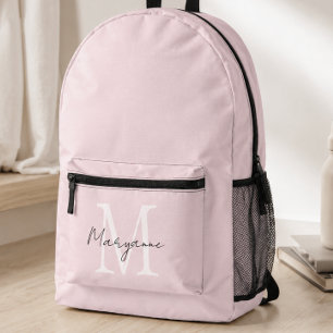 Moderne Monogramm-Name Rosa Bedruckter Rucksack